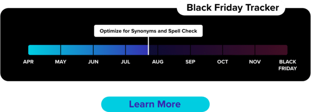 Get Synonyms and Spell Check in Sync for Black Friday _ Black Friday Tracker
April - November Progress bar